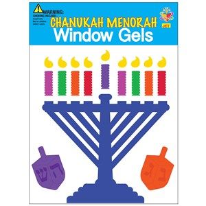 Window Gel Fun - Chanukah Menorah