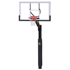 Basketball System - The Church Yard - (4" Sq. Pole With 40" "play Safe" Area) - 48" Acrylic Backboard, Flex Goal, And Edge/protector Padding