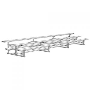 Bleacher - 21' (3 Row - Single Foot Plank) - All Aluminum  