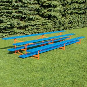 Bleacher - 21' (3 Row - Single Foot Plank) - Standard, Outdoor  (powder Coated) 