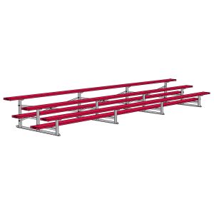 Bleacher - 27' (3 Row - Single Foot Plank) - All Aluminum  (powder Coated)