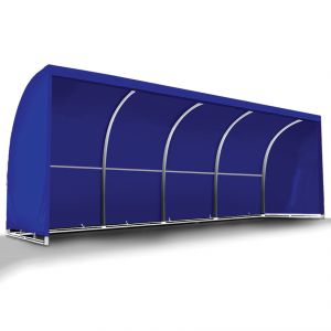 Team Shelter - 17'  Portable - Aluminum With Removable Polyester Top (17'w X 6'4"h X 5'd) (royal Blue)