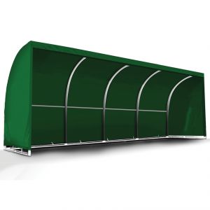 Team Shelter - 17'  Portable - Aluminum With Removable Polyester Top (17'w X 6'4"h X 5'd) (green)