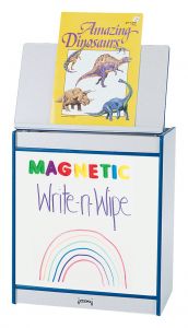 Rainbow Accents Big Book Easel - Magnetic Write-n-wipe - Blue