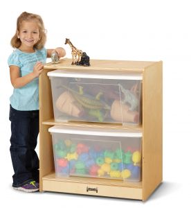 Jonti-craft Space-saver Jumbo Tote Storage � With Clear Totes + Lids