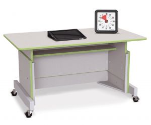 Rainbow Accents Apollo Single Computer Desk  - Key Lime Green