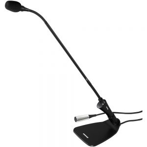 GOOSENECK MIC BLACK W/ BASE, 18 INCH