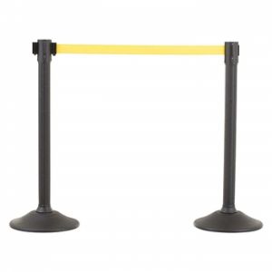 Black Post And 6.5' Yellow Belt, Pack Of 2
