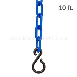 2" Chainboss Plastic Chain 10ft Bag With S-hooks, Blue