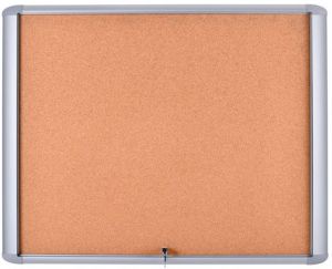 MasterVision Water-Resistant Enclosed Corkboard
