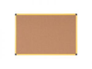 Mastervision Industrial Cork Bulletin Board 24 X36" Yellow Maya Frame