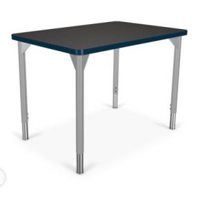 Hierarchy Activity Table 7224 (Rectangle) - Standing Height Legs (Black)