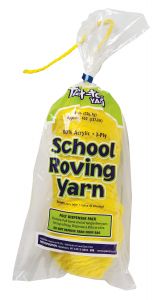 Traittex 3ply School Roving Yarn Skein, Yellow, 8 Oz., 150 Yards
