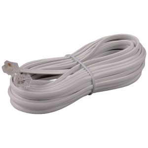 RCA TP243WHR Ultra-Thin Phone Line Cord, 25 Ft., White