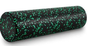 High Density Speckled Foam Roller 24x6-in, Black/Green