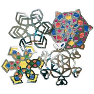 Roylco Snowflake Stained Glass Frames 24/pkg 