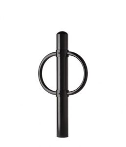 Post And Ring Rack, Flange Mount, Black