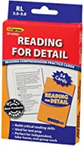 Reading Comprehension Practice Cards: Reading For Detail, Blue Level