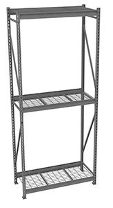 Bulk Storage Rack Starter Unit With Wire Decking - 3 Levels?, 48"w X 24"d X 120"h