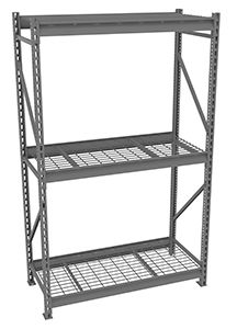 Bulk Storage Rack Starter Unit With Wire Decking - 3 Levels?, 48"w X 24"d X 84"h