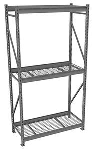 Bulk Storage Rack Starter Unit With Wire Decking - 3 Levels?, 48"w X 24"d X 96"h