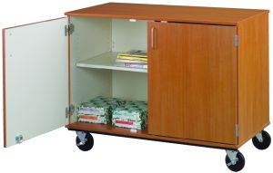 36 Tall  Closed Divided Shelf Storage W/ Lock