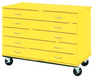 36 Tall  Five Drawer Storage  24 Deep W/ Lock