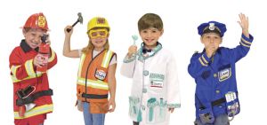 Community Worker Role Play Costumes, Set Of 4