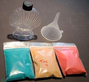 Sandart Seashell Shaped  Bottle Kit (6 Sand Packs)