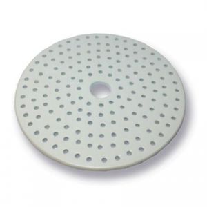 United Scientific Porcelain Desiccator Plate, Large Holes, 140mm Dia.