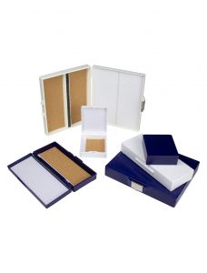 United Scientific 25-Place Microscope Slide Box, Abs, Blue