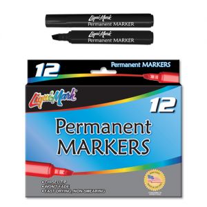 Get Image 12 Ct Broadline Permanent Markers - Black