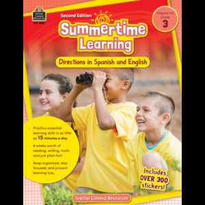 Summertime Learning: English And Spanish Edition (prep.for Gr.3)
