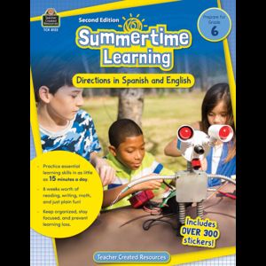 Summertime Learning: English And Spanish Edition (prep.for Gr.6)