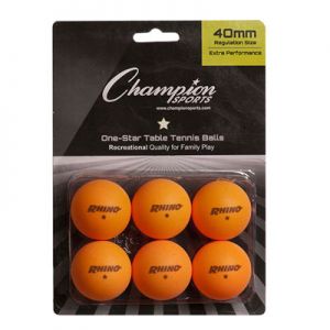 1 Star Table Tennis 6/pack Orange