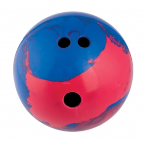 2.5 Lb Rubber Bowling Ball,blue/red Swirl Design