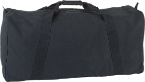 Zipped Canvas Duffle Bag Black