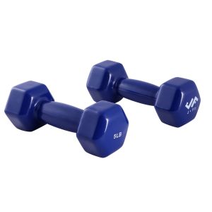 5 LB VINYL DUMBELL, DARK BLUE