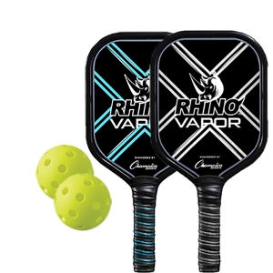 2 Player Aluminum Pickleball Set,blue/black And Silver/black