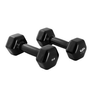 8 LB VINYL DUMBELL, BLACK PAIR