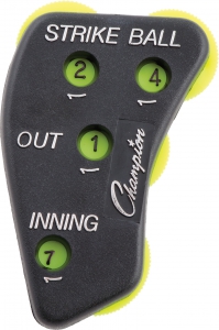 Plastic Umpire Indicator,black With Optic Yellow Digits,pack Of 12