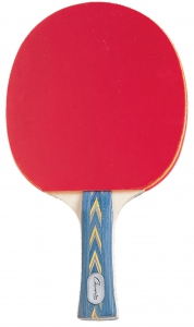 7 Ply Pips In Rubber Face Table Tennis Paddle,red/black