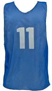 Numbered Practice Vest Adult Blue