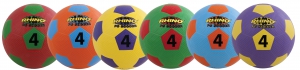 8.5 Inch Rhino Max Playground Soccer Ball Set,set Of Six: One Of Each In Red/green, Orange/blue, Yellow/purple, Green/red, Blue/orange And Purple/yellow