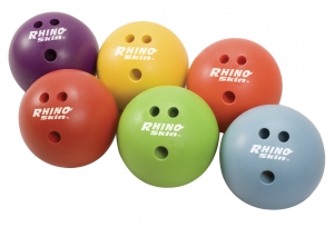 1.5 Lb Rhino Skin Bowling Ball Set,set Of Six: One Of Each In Red, Orange, Yellow, Green, Blue And Purple