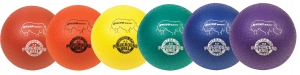 8.5 Inch Soft Rhino Skin Playground Ball Set,set Of Six: One Of Each In Red, Orange, Yellow, Green, Royal Blue And Purple
