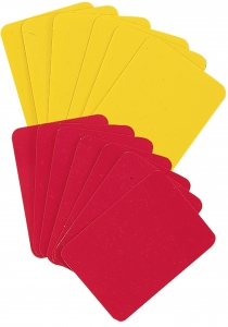 Referee Cards,1 Yellow And 1 Red Card For Calling Fouls