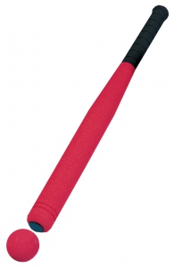 Foam Covered Bat And Ball,red