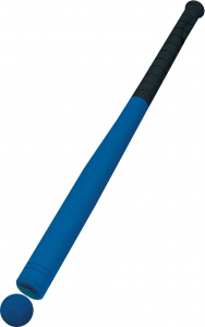 Foam Covered Bat And Ball,blue