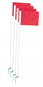 Steel Peg Soccer Corner Flags,red Flags